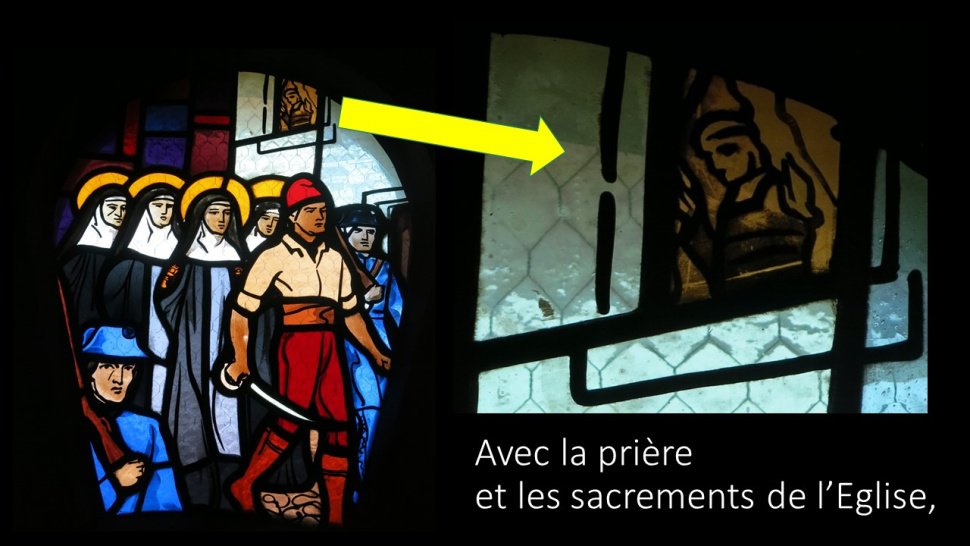<p>Tout au long de leur emprisonnement, pendant leur jugement, les sœurs et les autres victimes étaient soutenues par la prière de l'Eglise. Alors qu'elles étaient conduites à l'échafaud, l'un des deux prêtres qui étaient cachés dans une maison (aujourd'hui détruite) leur donnait l'absolution, les assurant ainsi du réconfort de ce sacrement où Dieu nous pardonne nos péchés.</p>